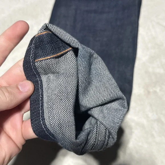 FNL Denim Selvedge Jeans Dark Wash SZ 34x34 Slim Skinny USA Made No. 29